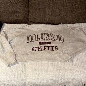 BNWT Gray Colorado Athletics Cropped Sweatshirt by Wild Fable